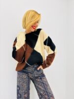 Pull à Losanges effet Burlington – Chaleur douce et look chic