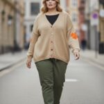 Gilet grande taille avec cœurs – Style cosy & tendance
