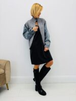 Gilet Zippé mix maille & denim – Image 5