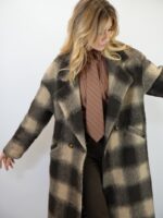 Manteau Long à Carreaux Laine – Chaleur, Style & Silhouette Élégante – Image 8