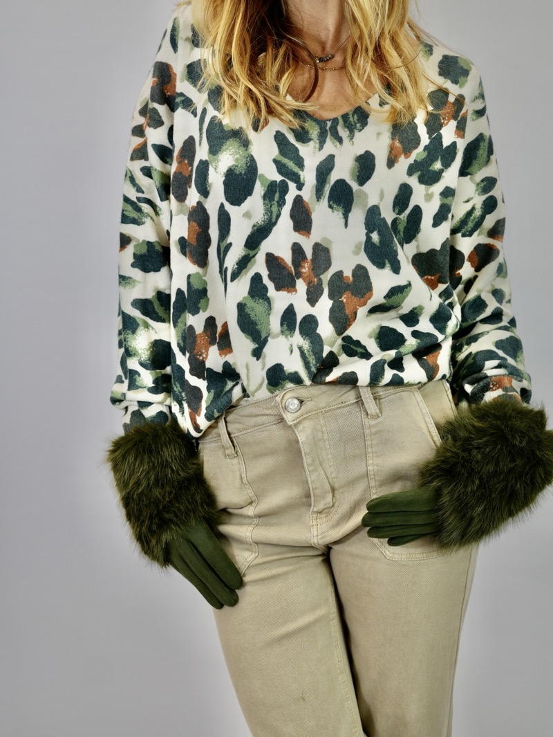 13112025-001 Gants Hiver Fausse Fourrure Luxe – Douceur, Chaleur & Style Féminin (Copie) – Image 1