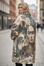 Manteau imprimé Frida Kahlo – Grande Taille – Image 2