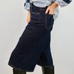 Bermuda Denim Évasé – Élégance Casual & Ligne Structurée