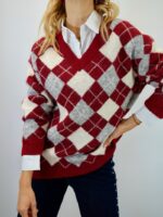 Pull Laine Oversize Argyle "BURLINGTON" – Chaleur, Style & Élégance British – Image 6