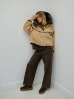 Doudoune Doublée Sherpa – Capuche amovible et coupe oversize – Image 4