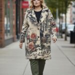 Manteau imprimé Frida Kahlo – Grande Taille