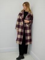 Manteau Long à Carreaux Laine – Chaleur, Style & Silhouette Élégante – Image 4