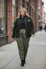 Veste polaire zippée + Pantalon jogging kaki – Confort premium & style urbain grande taille