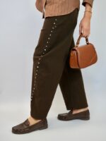 Jean Droit BAGGY à Clous Latéraux – Ligne Moderne & Détail Tendance – Image 6