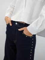 Jean Droit BAGGY à Clous Latéraux – Ligne Moderne & Détail Tendance – Image 4