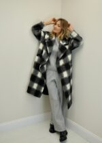 Manteau Long à Carreaux Laine – Chaleur, Style & Silhouette Élégante – Image 2