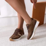 Baskets Bicolores avec Rayures