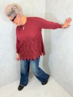 🔸 Pull maille ajourée dentelle grande taille – Image 3