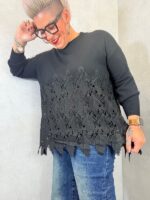 🔸 Pull maille ajourée dentelle grande taille – Image 2