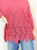 🔸 Pull maille ajourée dentelle grande taille – Image 4