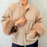 🔸 Veste zippée manches  fourrure  synthétique