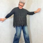 🔸 Pull maille ajourée dentelle grande taille