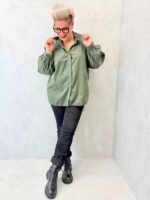 🔸 Chemise oversize  velours manches bouffantes