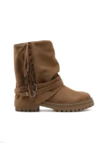 Bottines effet daim à franges – Image 3