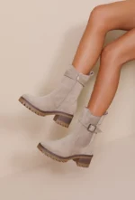 Bottines à talon bloc avec boucle – Image 3