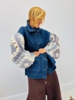Veste Oversize en jean avec manches crochet – Image 3