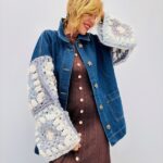 Veste Oversize en jean avec manches crochet