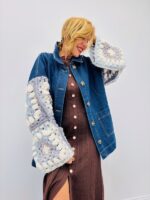 Veste Oversize en jean avec manches crochet