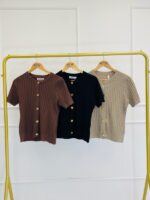 Gilet Maille Torsadée Manches courtes – Image 2