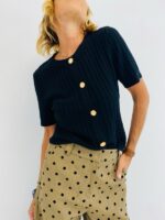 Gilet Maille Torsadée Manches courtes – Image 6