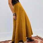 Jupe Longue en Suédine évasée – Fabrication française 🇫🇷