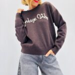 Pull Inscription "Vintage Vibes"