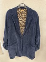 Blazer velours grande taille avec doublure imprimée – Image 3