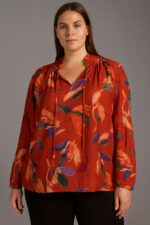 Blouse fluide imprimé fleuri – Grande Taille