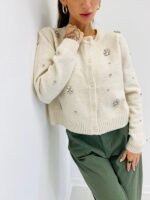 Gilet en Maille avec Perles et Broderies – Image 11