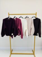 Pull “Popcorn” en maille mohair – Douceur italienne et volume cocooning – Image 2