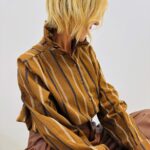 Chemise Rayée col Montant