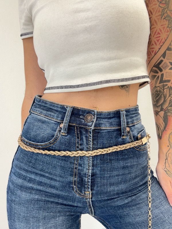 22082025-004 Ceinture Chaîne Tressée strass – Image 1