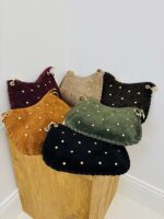 Sac en Cuir de vachette avec clous dorés – Image 2