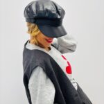 Casquette Gavroche simili cuir