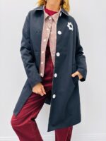 Manteau Groit à Boutons Contrastés – Hippocampe 🇫🇷