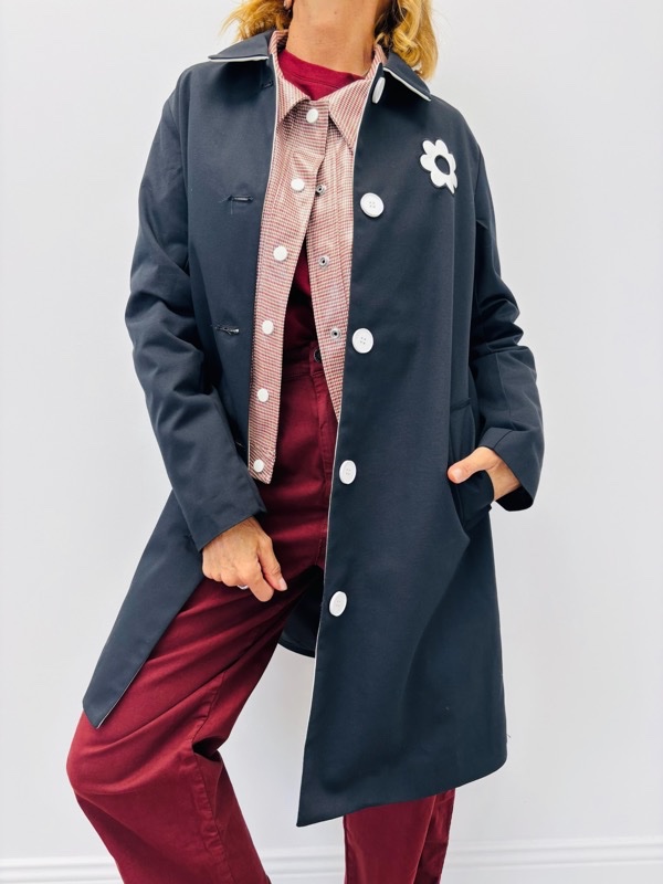 22092025-158 Manteau Groit à Boutons Contrastés – Hippocampe 🇫🇷 – Image 1