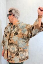 Veste fleurie en laine bouillie – Grande Taille – Image 9