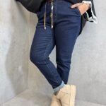 Pantalon jean confortable grande taille