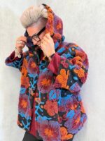 Veste fleurie en laine bouillie – Grande Taille – Image 2