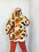 Veste fleurie en laine bouillie – Grande Taille – Image 5