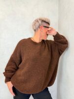 Pull oversize bouclette grande taille – Image 4