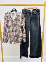 Chemise transparente à carreaux – Marque VOGUE – Image 2