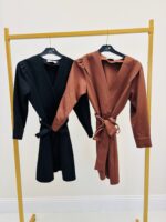 Robe Portefeuille chic à ceinture nouée – élégance française signée JOEY&JOEY – Image 2