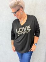 Pull imprimé "LOVE forever" – Grande Taille🇮🇹