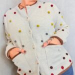 Gilet à Pois Reliefs Multicolores